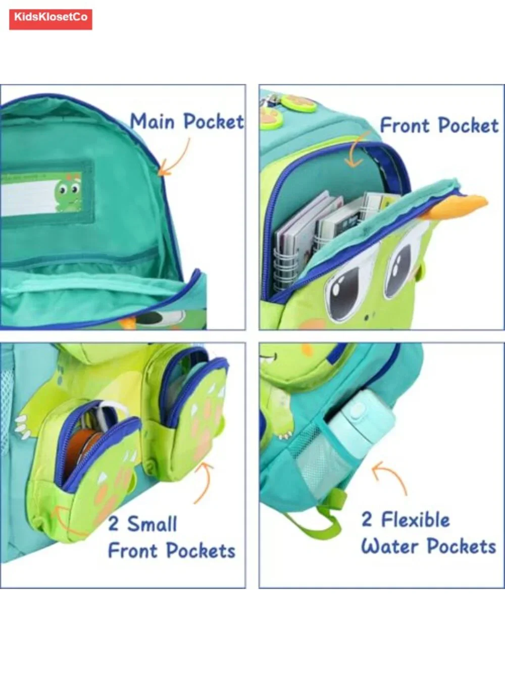 Toddler Dinosaur Backpack for Boys 2-5, Preschool School Bookbag with Chest